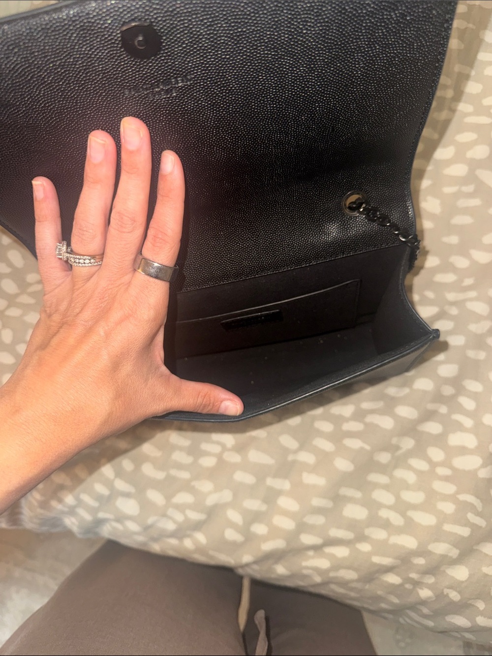 Source Unknown Black Chain Crossbody Bag with Logo - Picture 6 of 6